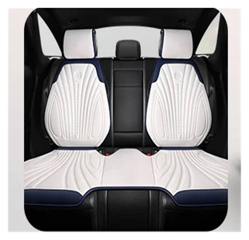 Auto-Sitzbezüge Universal Auto Sitz Abdeckung Vier Saison Auto Atmungsaktive Sattel Pad Sitzbezüge Für Auto Coole Sitze Abdeckung Schutz Auto-Schonbezug(White Rear seat Set) von Feoosvx