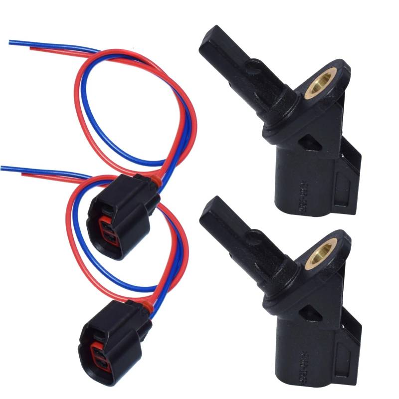 Drehzahlfühler Für Ford Für Mondeo Für III 2000-2007 ABS Rad Geschwindigkeit Sensor Vorne Hinten Links Rechts Mit Kabelbaum Stecker 1146400 1386268 Raddrehzahlsensor(Sensor Kit X 2) von Feoosvx