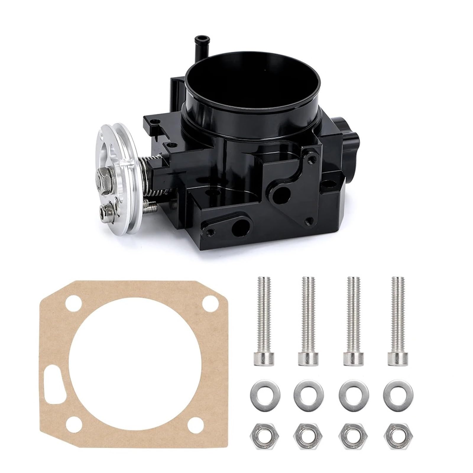 Drosselklappenstutzen Für Civic Für 2002 2003 2004 2005 2006 Auto 70MM Ansaugdrossel Körper Ansaugkrümmer Leistung WLR6951 Drosselklappengeh(Schwarz) von Feoosvx