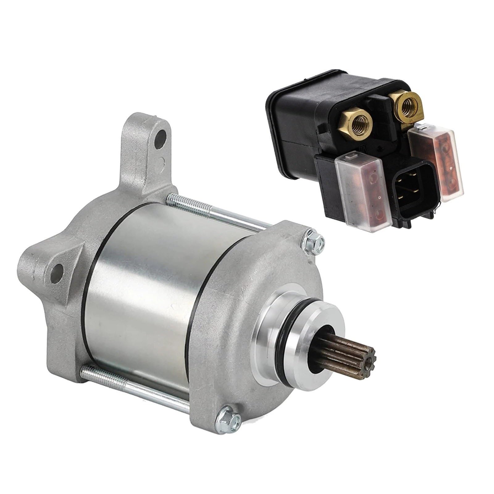 Feoosvx Anlasser Für CRF450R Für CRF450RX 2019-2023 Motos Motor Teile Motorrad 31200-MKE-A71 35851-MKE-A11 Starter Motor Und Magnet Relais Anlasser Motor von Feoosvx