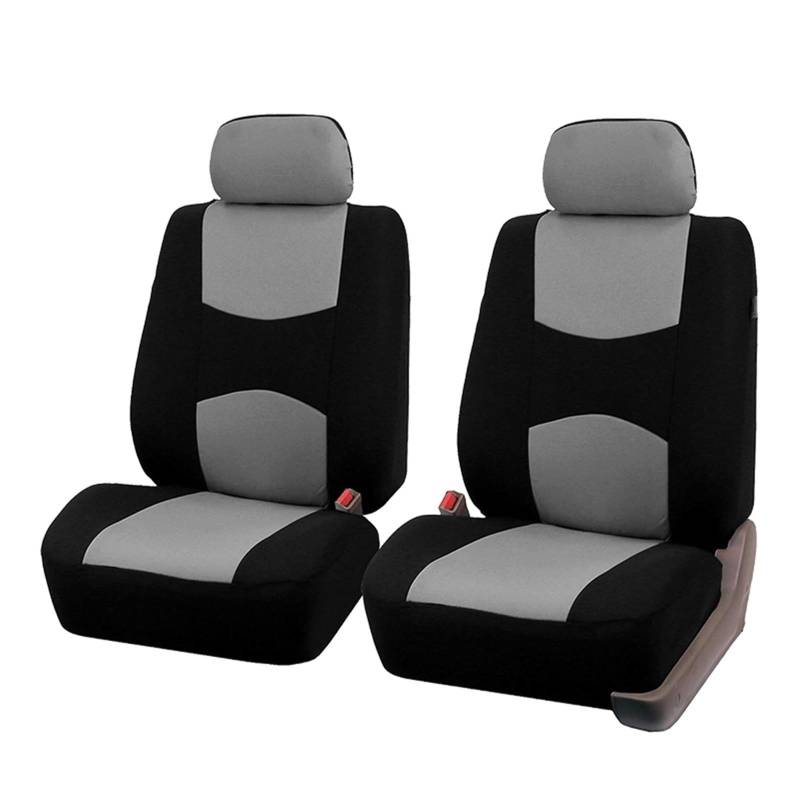 Feoosvx Auto-Sitzbezüge 2 Stück Autositzbezug Sitzschutzbezug Kompatibel Mit Airbags Fahrzeugsitzbezüge Universal Autozubehör Auto-Schonbezug(2pcs Gray) von Feoosvx