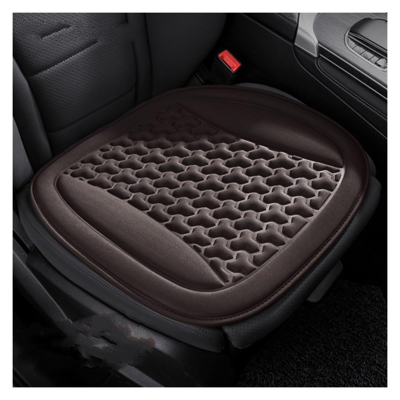 Feoosvx Auto-Sitzbezüge 3D Atmungsaktive Autositzbezug Schweißfestes Autositzkissen Konvexes Design Zur Wärmeableitung Universelles Auto-Stuhlmatten-Pad Auto-Schonbezug(Brown Seat Pad) von Feoosvx