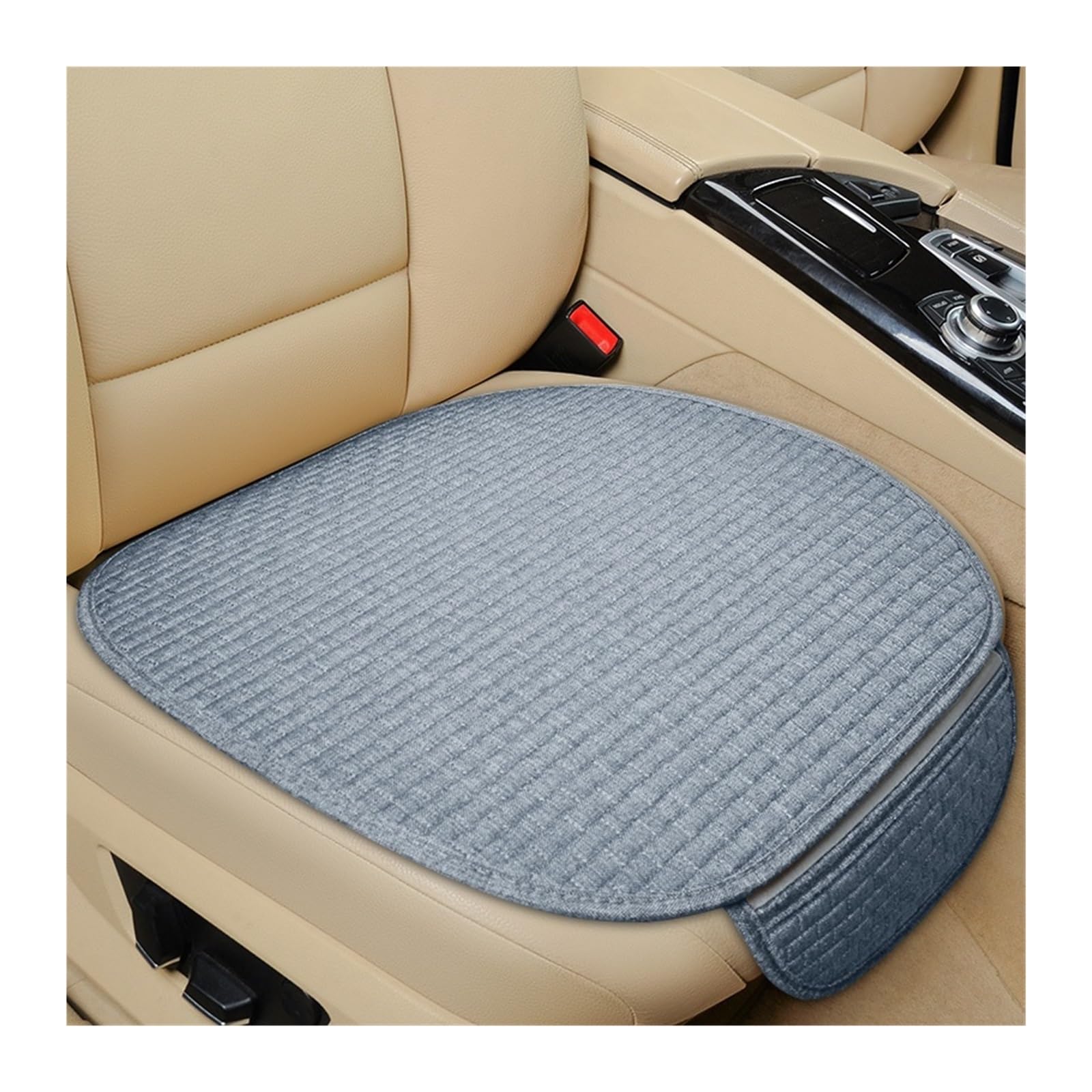 Feoosvx Auto-Sitzbezüge Auto Sitz Abdeckung Vorne Hinten Zurück Flachs Sitzkissen Leinen Automobil Sitz Rückenlehne Protector Pad Auto Abdeckungen Matte Schützen Auto-Schonbezug(1 Gray pad) von Feoosvx