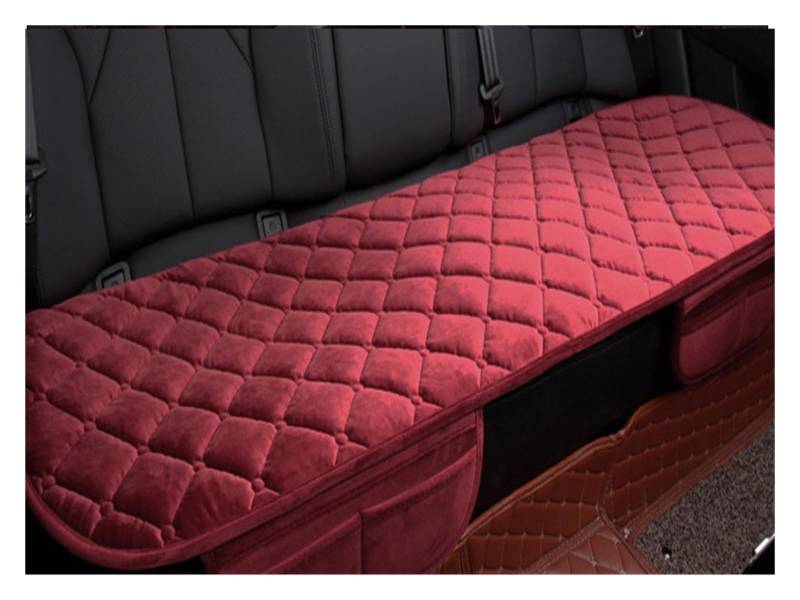 Feoosvx Auto-Sitzbezüge Auto Sitz Abdeckung Winter Warme Plüsch Sitzkissen Anti-Slip Universal Vorne Hinten Sitz Pad Für Fahrzeug Auto Auto Auto Seat Protector Auto-Schonbezug(1 red Rear) von Feoosvx