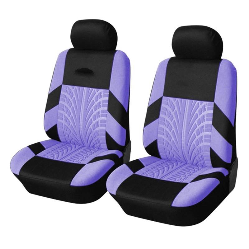 Feoosvx Auto-Sitzbezüge Autositzbezüge-Set Universell Passend Für Die Meisten Autos Bezüge Mit Reifenspur-Detail-Styling Autositzschutz Auto-Schonbezug(Purple Front) von Feoosvx