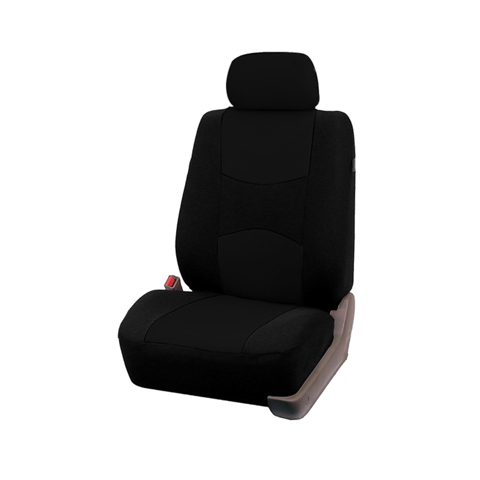 Feoosvx Auto-Sitzbezüge Autositzbezüge Universelles Polyester-Autositzbezug-Set Passend Für Die Meisten Autos SUVs Vans Autositzschutz Aus Einfarbigem Stoff Auto-Schonbezug(Black Front 1 Piece) von Feoosvx