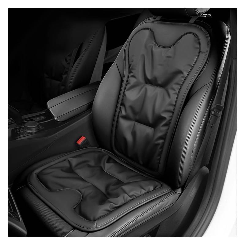 Feoosvx Auto-Sitzbezüge Autositzkissen Leder Winter Einteiliges Auto Spezielles Dreiteiliges Sitzkissenzubehör Für Hinten Auto-Schonbezug(Classic Black-C) von Feoosvx