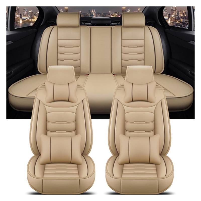 Feoosvx Auto-Sitzbezüge Für 1er E81 E82 E87 E88 F20 F21 F52 F40 alle Automodelle Universal-Autositzbezug Auto-Schonbezug(Beige 5 Seat A) von Feoosvx