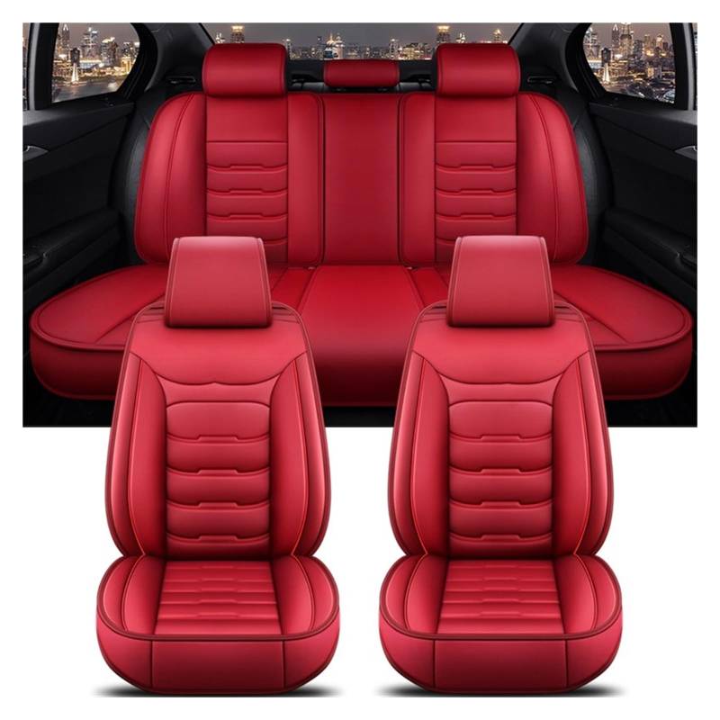 Feoosvx Auto-Sitzbezüge Für 3er E21 E30 E36 E46 E90 E91 E92 Alle Automodelle Universeller Autositzbezug Auto-Schonbezug(Red 5 Seat) von Feoosvx