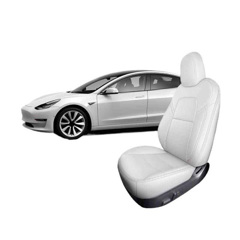 Feoosvx Auto-Sitzbezüge Für 7 5 3 1 Serie X5 X3 X1 Autozubehör Sitzbezüge für 5 Sitze Komplettset Lederspezifisch Auto-Schonbezug(Pure White) von Feoosvx