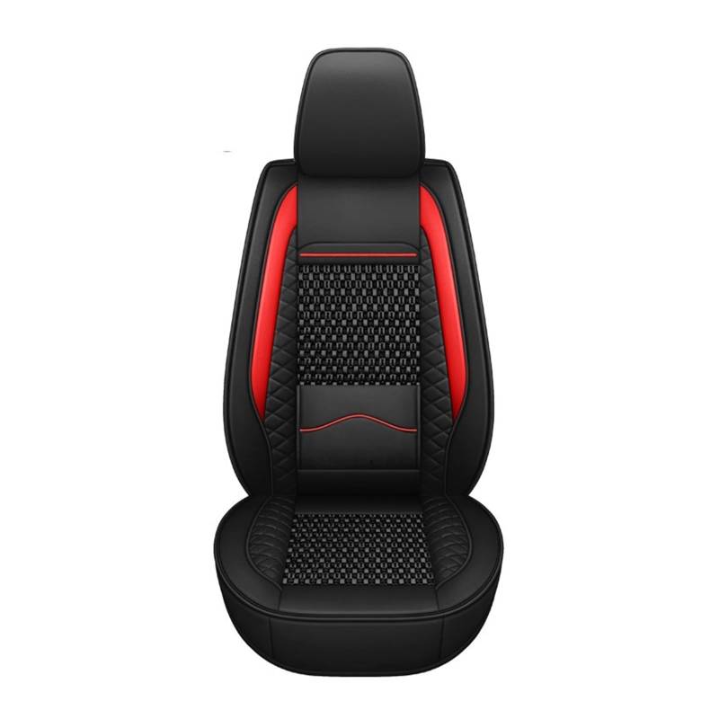 Feoosvx Auto-Sitzbezüge Für Benz C Für GLA Für GLE GL Für CLA ML Für GLK Für CLS SR Alle ModelE EIS Seide Atmungsaktiv Auto Leder Sitzbezug Auto-Schonbezug(Black red) von Feoosvx