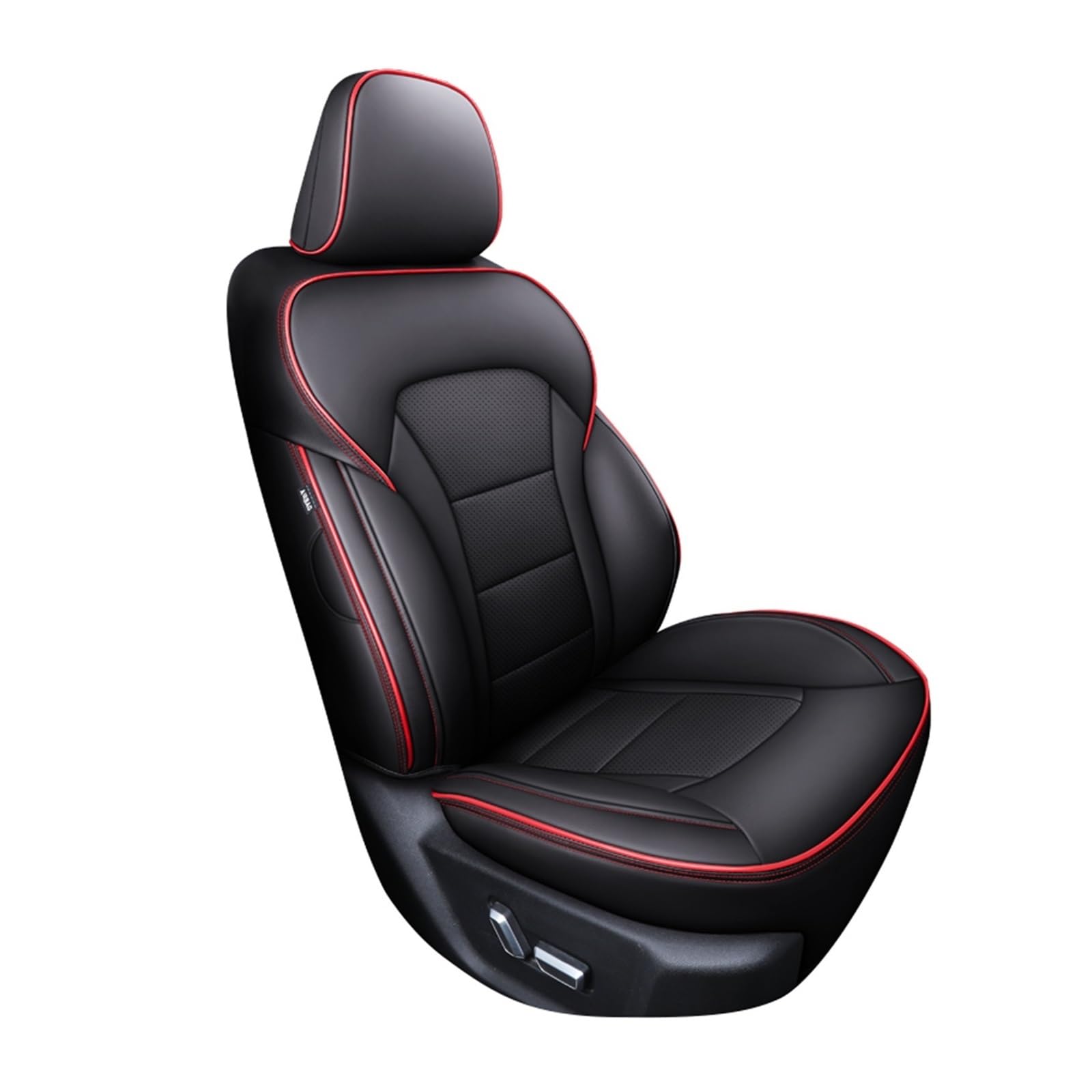 Feoosvx Auto-Sitzbezüge Für Chery Für Arrizo Für Tiggo 4 7 8 Pro 3X Max Auto Sitz Abdeckung Leder Frau Anti-Slip Auto Innen Zubehör Auto-Schonbezug(1Pc-Black Line) von Feoosvx