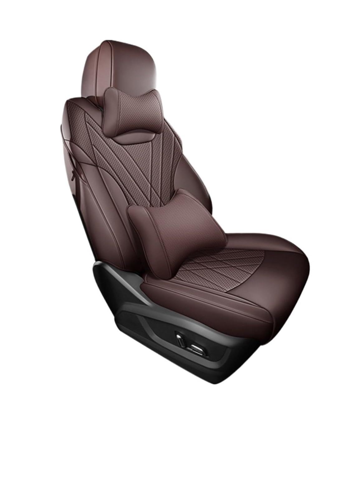 Feoosvx Auto-Sitzbezüge Für Chery Für Tiggo 8 Pro 8 Plus 8Pro Mit Vorne Und Hinten Full Set 5 Sitzer Auto Zubehör Sitzbezüge Leder Auto-Schonbezug(Luxury Coffee) von Feoosvx