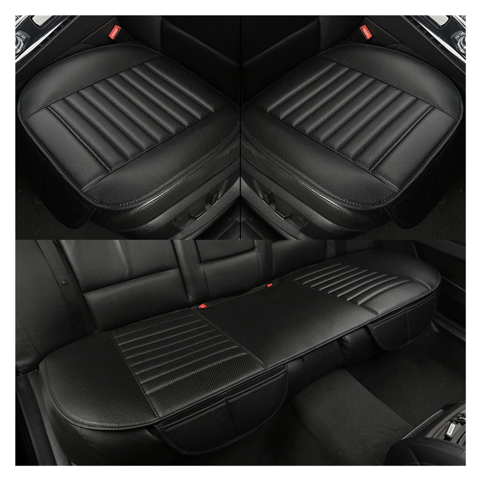 Feoosvx Auto-Sitzbezüge Für Citroen C4-Aircross C4-Picasso C6 C5 C4 C2 C-Elysee Alle Modelle Universal Ledersitzkissen Auto-Schonbezug(Full Set Black) von Feoosvx