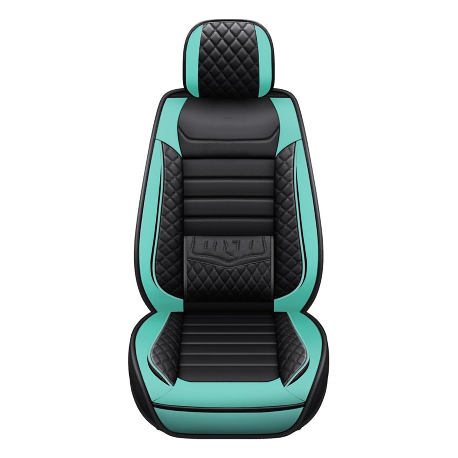 Feoosvx Auto-Sitzbezüge Für DS Für Citroen C3 Für Berlingo Für Aircross C4 Für Kaktus Für Picasso C5 Auto Sitz Abdeckung Universal Auto Leder Zubehör Auto-Schonbezug(1Pcs-Green) von Feoosvx