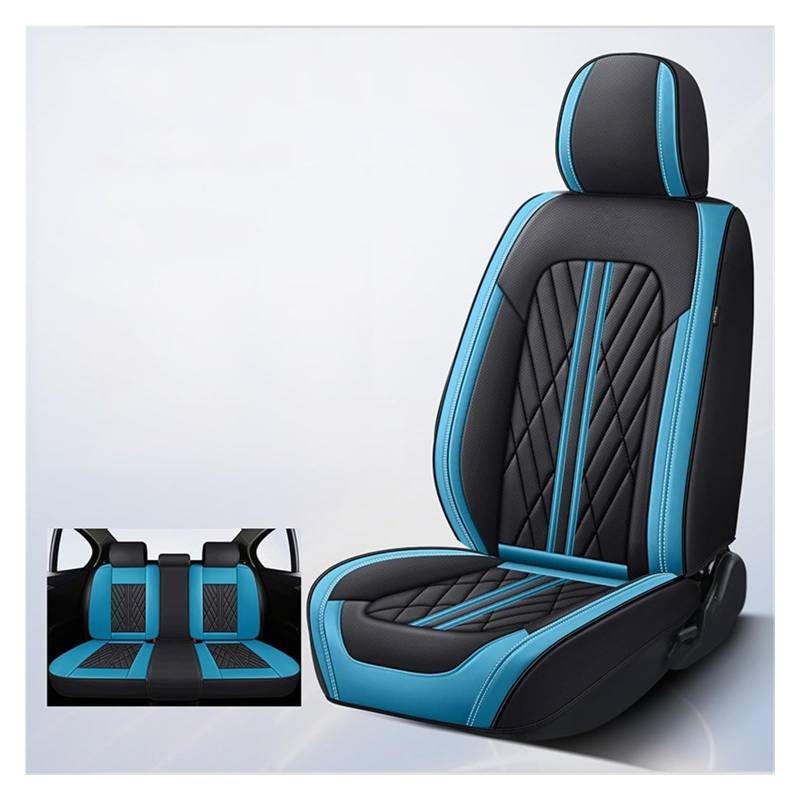 Feoosvx Auto-Sitzbezüge Für FIAT Für Panda Für Clio 2 Universal Leder Auto Sitz Abdeckung Vollen Satz Auto Zubehör Innen Frauen Auto-Schonbezug(5 PCS C) von Feoosvx