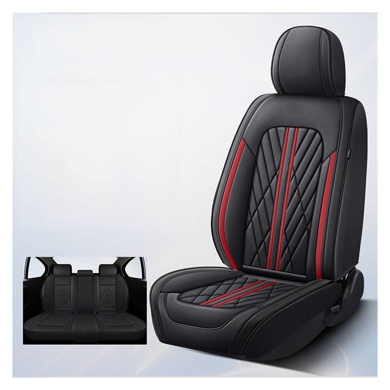 Feoosvx Auto-Sitzbezüge Für FIAT Für Panda Für Clio 2 Universal Leder Auto Sitz Abdeckung Vollen Satz Auto Zubehör Innen Frauen Auto-Schonbezug(5 PCS J) von Feoosvx