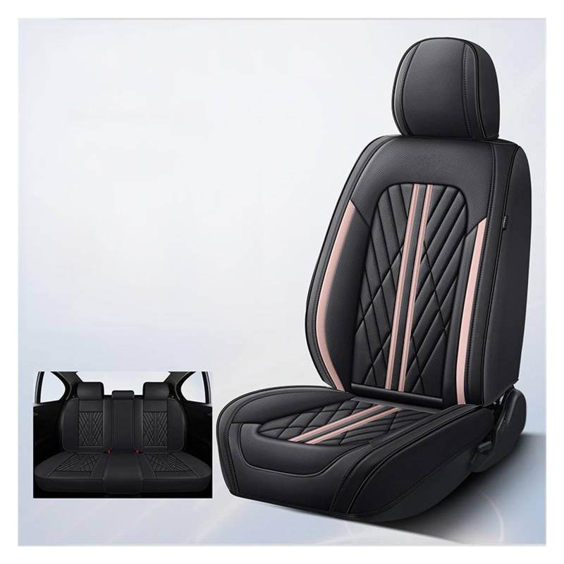 Feoosvx Auto-Sitzbezüge Für FIAT Für Panda Für Clio 2 Universal Leder Auto Sitz Abdeckung Vollen Satz Auto Zubehör Innen Frauen Auto-Schonbezug(5 PCS N) von Feoosvx