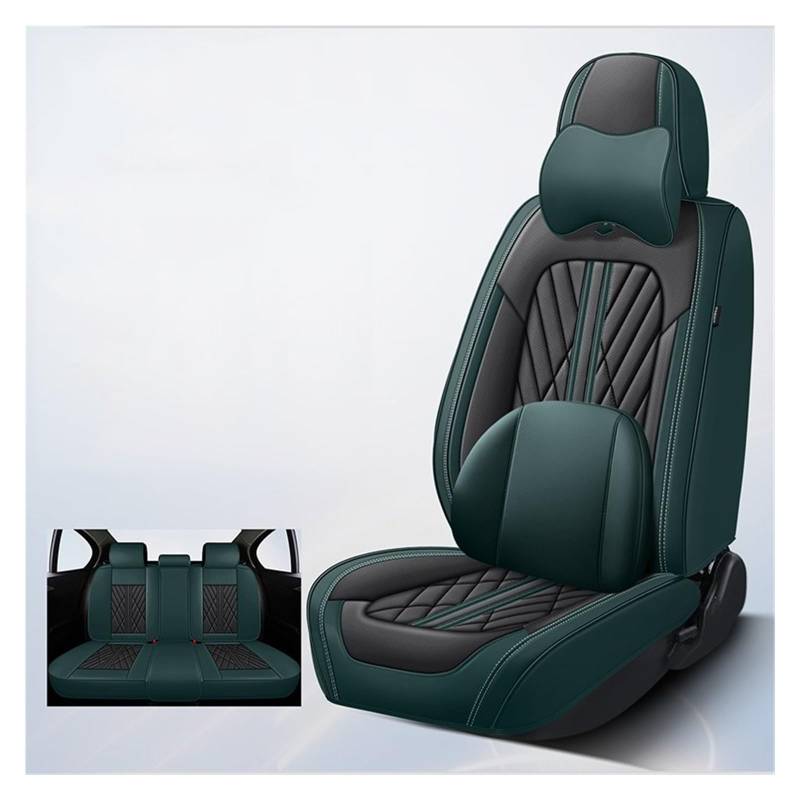 Feoosvx Auto-Sitzbezüge Für FIAT Für Panda Für Clio 2 Universal Leder Auto Sitz Abdeckung Vollen Satz Auto Zubehör Innen Frauen Auto-Schonbezug(9 PCS P) von Feoosvx