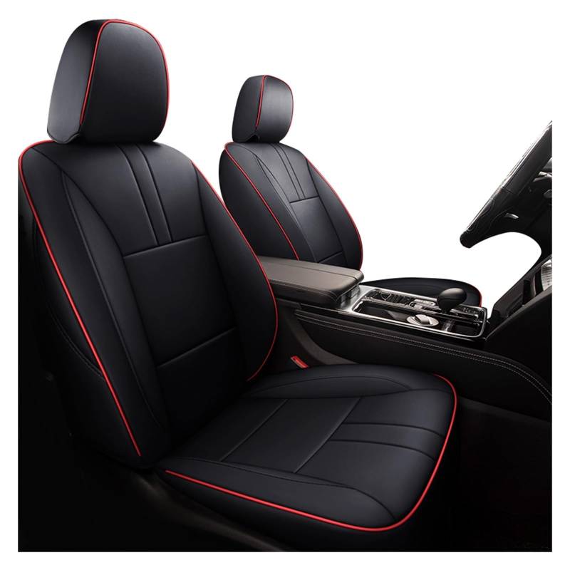 Feoosvx Auto-Sitzbezüge Für GAC Für GS8 Leder Kissen 5 7 Sitze Vorne Und Hinten Komplettes Set Künstliche Leder Auto Sitz Abdeckung Auto-Schonbezug(Standard Black,5 Seats) von Feoosvx