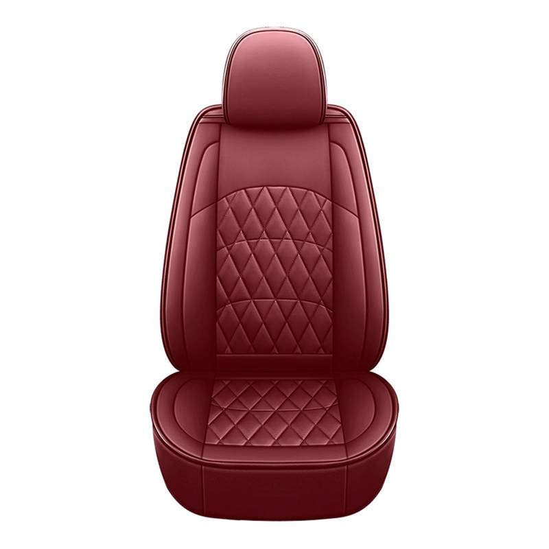 Feoosvx Auto-Sitzbezüge Für GLA Für CLA Für CLS Für GLC Für GLE Für GLK Für GLS Für CLK Für SLC SL ML GL Pu Leder Universal Auto Sitz Abdeckung Auto-Schonbezug(Wine Red 1 Seat) von Feoosvx