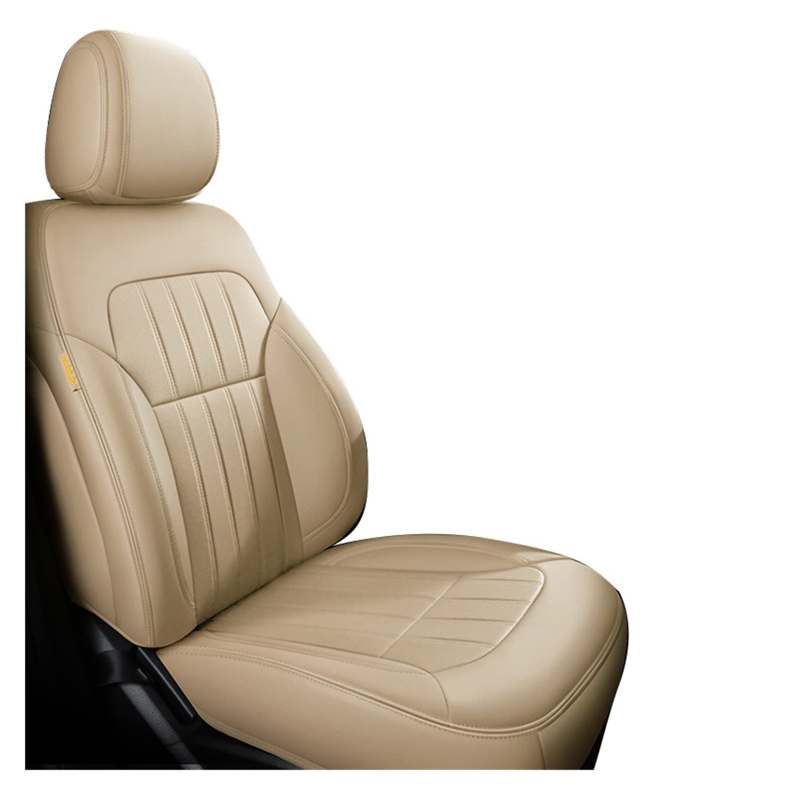 Feoosvx Auto-Sitzbezüge Für Jeep Für Kompass Für Grand Für Cherokee Wk 2005 2010 Für Renegade Für Patriot Auto Sitzbezüge Leder Auto Zubehör Auto-Schonbezug(1Pcs-Beige) von Feoosvx