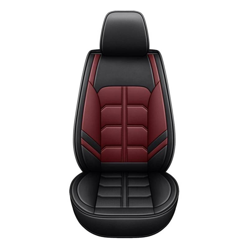 Feoosvx Auto-Sitzbezüge Für Jeep Für Kompass Für Renegade Für Grand Für Cherokee Wj 1999 2004 Für Wrangler Auto Sitzbezug Universelle wasserdichte Leder Auto-Schonbezug(1Pcs-Wine Red) von Feoosvx