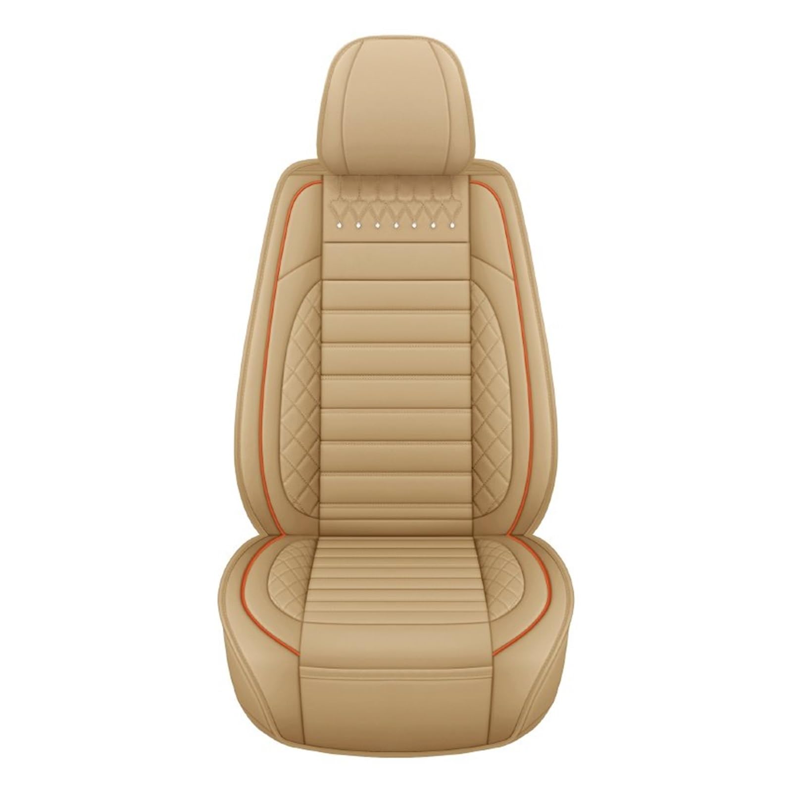 Feoosvx Auto-Sitzbezüge Für Kia Für Sportage Für Rio 3 Für Cerato Für Optima Für Carens Für Sorento Für Stinger Für Line Auto Sitzbezug Leder Auto-Schonbezug(1Pcs-Beige) von Feoosvx