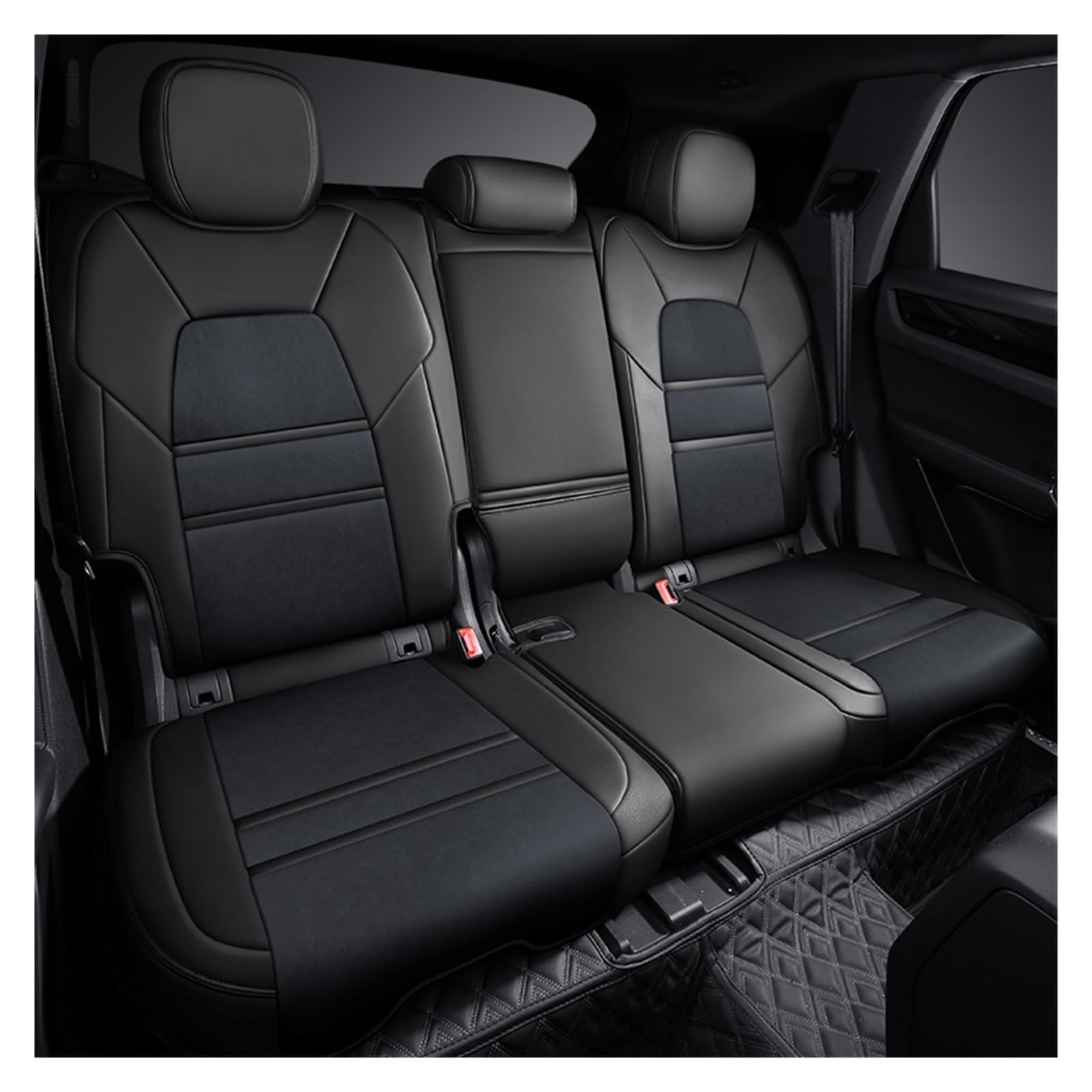 Feoosvx Auto-Sitzbezüge Für Mitsubishi Für Outlander XL 3 Für Lancer X Für Eclipse L200 Für Pajero Für Sport Für Colt Auto Sitzbezüge Zubehör Auto-Schonbezug(Rear Seats 2) von Feoosvx