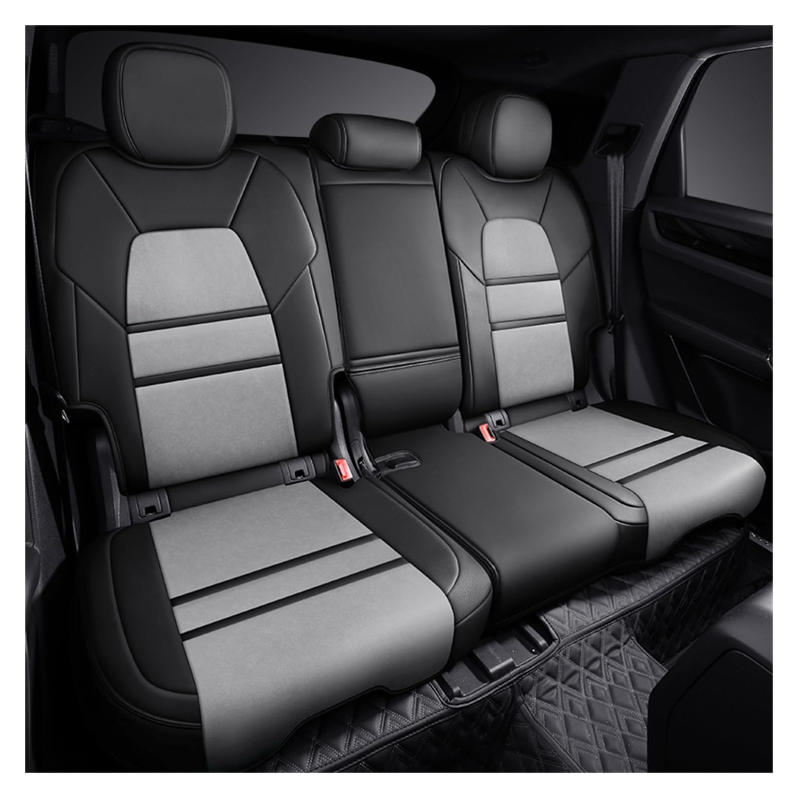 Feoosvx Auto-Sitzbezüge Für Mitsubishi Für Outlander XL 3 Für Lancer X Für Eclipse L200 Für Pajero Für Sport Für Colt Auto Sitzbezüge Zubehör Auto-Schonbezug(Rear Seats 4) von Feoosvx