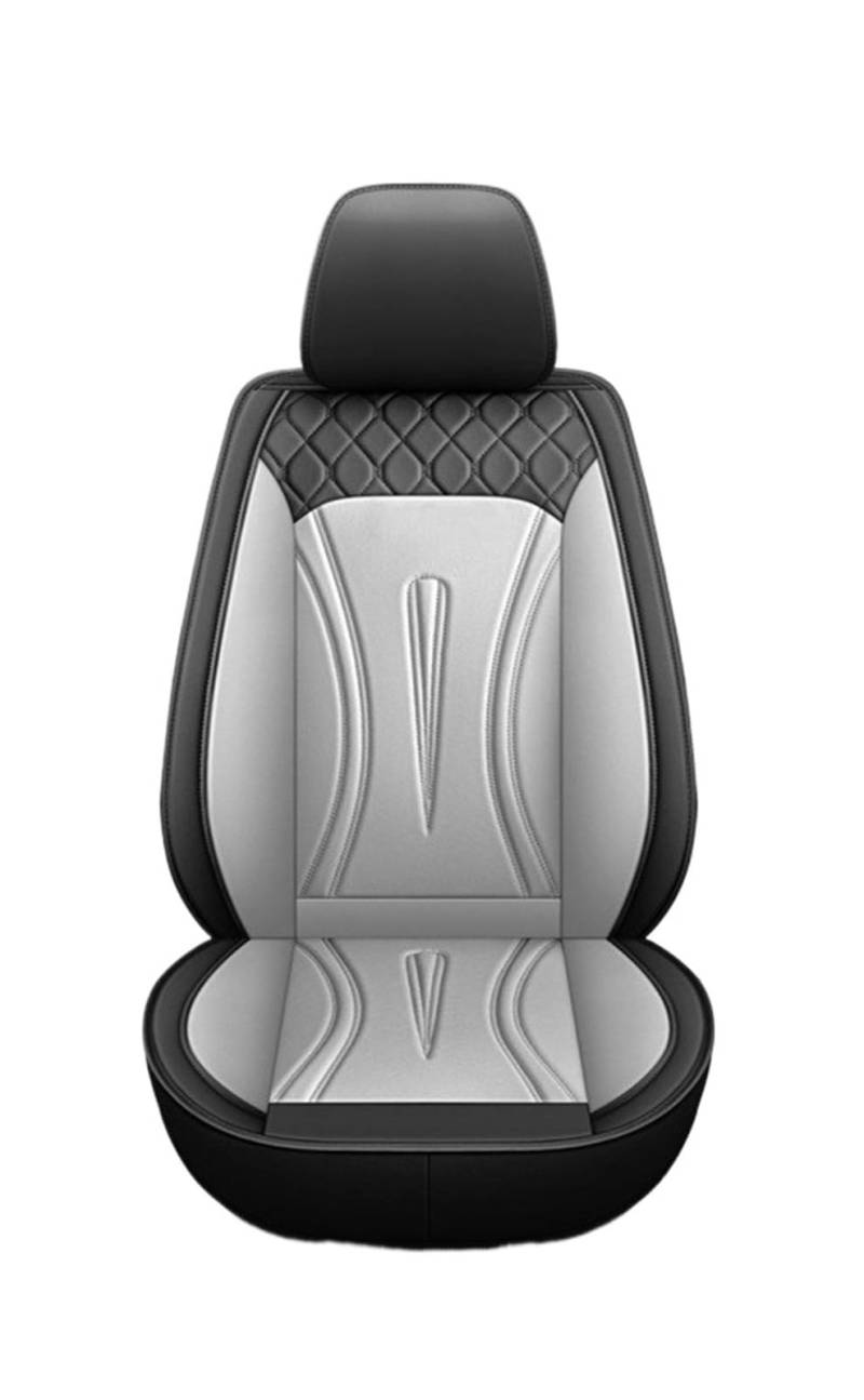 Feoosvx Auto-Sitzbezüge Für Mitsubishi Für Pajero 4 2 Für Sport Für Outlander XL Für ASX Vollständige Abdeckung Universal 5-Sitz Auto Leder Sitzbezug Auto-Schonbezug(Black Gray) von Feoosvx