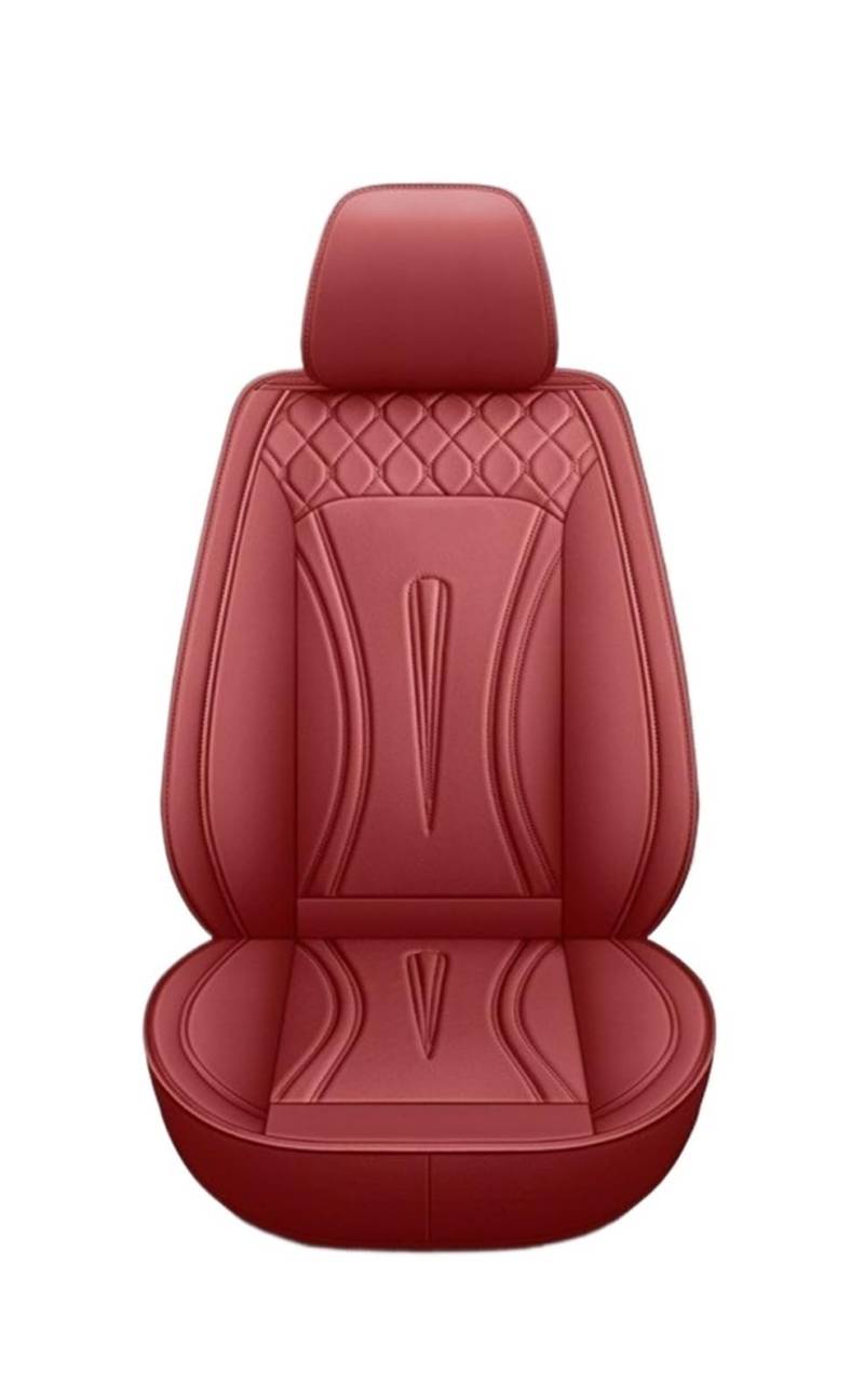 Feoosvx Auto-Sitzbezüge Für Mitsubishi Für Pajero 4 2 Für Sport Für Outlander XL Für ASX Vollständige Abdeckung Universal 5-Sitz Auto Leder Sitzbezug Auto-Schonbezug(Wine red) von Feoosvx