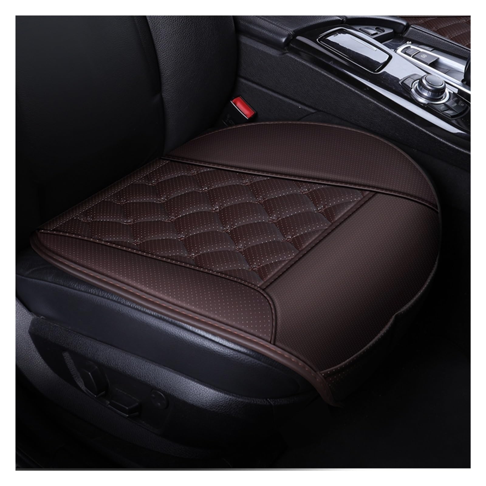 Feoosvx Auto-Sitzbezüge PU-Leder-Autositzbezug, Universeller Autostuhl, Vorne Und Hinten, Wasserdichter Kissenschutz Für Vier Jahreszeiten Auto-Schonbezug(1 Coffee pad) von Feoosvx