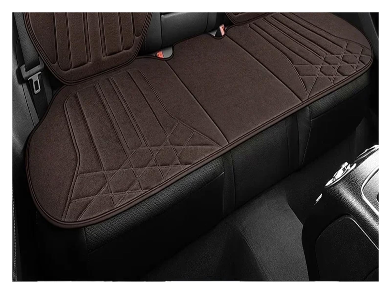 Feoosvx Auto-Sitzbezüge Universal Auto Sitz Abdeckung Vier Saison Auto Atmungsaktive Flachs Sattel Pad Sitzbezüge Für Auto Sitze Abdeckung Schutz Auto-Schonbezug(Brown Rear seat) von Feoosvx