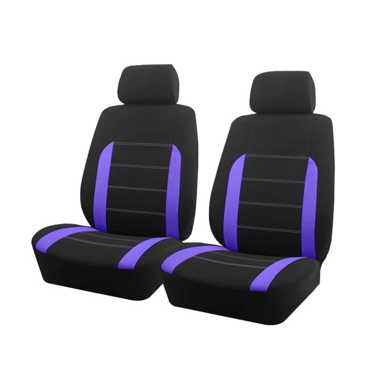 Feoosvx Auto-Sitzbezüge Universelle Autositzbezüge Aus Stoff Für Die Meisten Autos SUVs LKWs Lieferwagen Autozubehör Innensitzbezüge Für Autos Auto-Schonbezug(Purple 2 seat) von Feoosvx