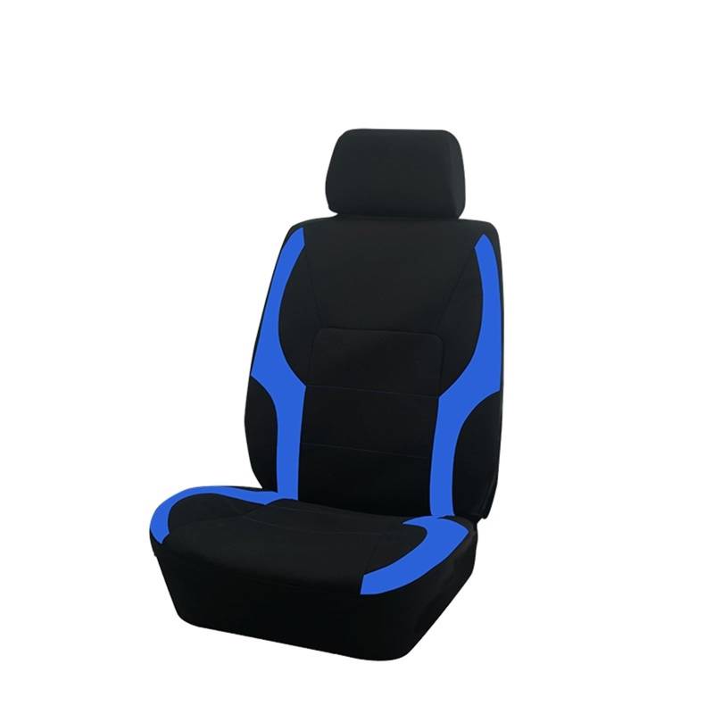 Feoosvx Auto-Sitzbezüge Universelles Polyester-Autositzbezug-Set Passend Für Die Meisten Autos Einfarbiger Stoff Zweifarbig Stilvolles Autozubehör Sitzschutz Auto-Schonbezug(B Blue 1 seat) von Feoosvx