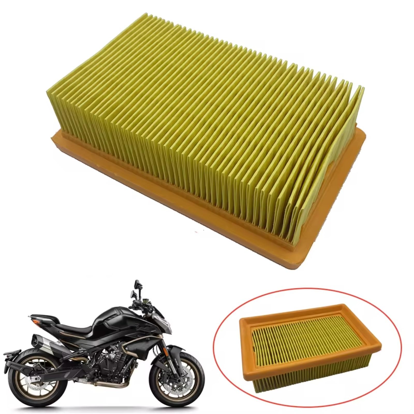 Luftfilterzubehör Für CFMOTO Für 800NK Für CF800-7 Für CF800-7F Motorrad Motor Lufteinlass Filter Element Luftansaugfilter(Air Filter) von Feoosvx