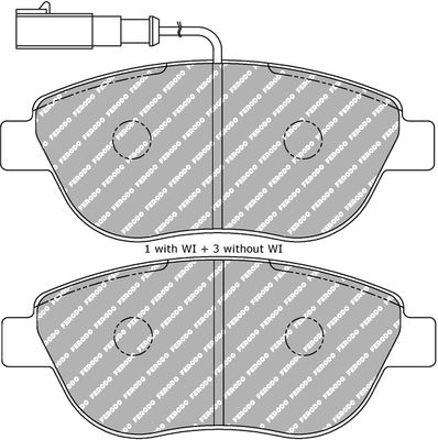 Bremsbelagsatz, Scheibenbremse Vorderachse Ferodo Racing FDS1467 von Ferodo Racing