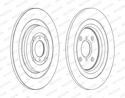 2x FERODO Bremsscheibe Hinten Ø278mm Höhe: 25mm Dicke: 9mm voll DDF1588C von Ferodo