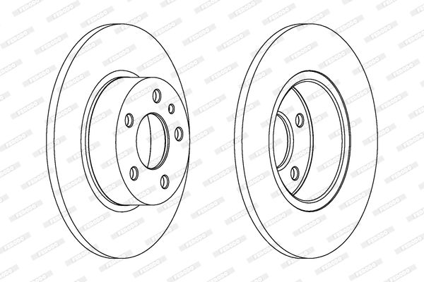 Bremsscheibe Hinterachse Ferodo DDF067C von Ferodo