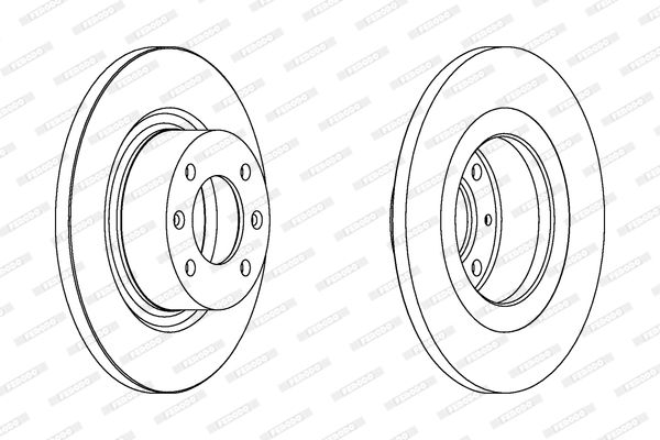 Bremsscheibe Hinterachse Ferodo DDF1157C von Ferodo
