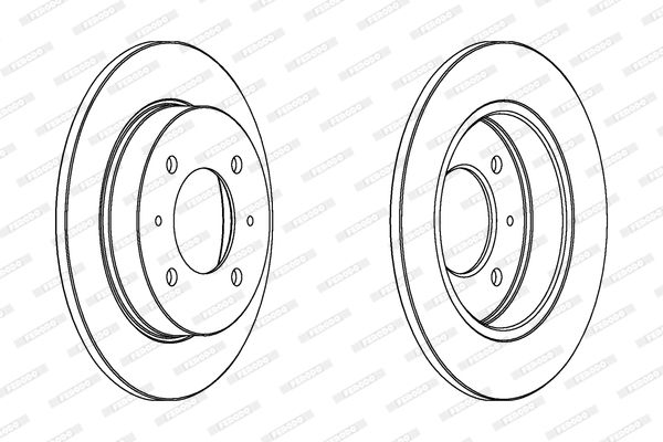 Bremsscheibe Hinterachse Ferodo DDF1176 von Ferodo