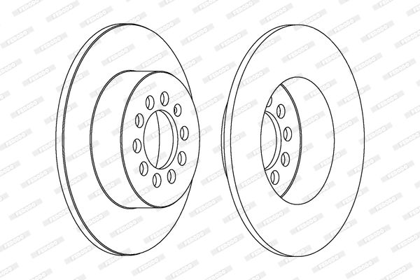 Bremsscheibe Hinterachse Ferodo DDF1224C von Ferodo