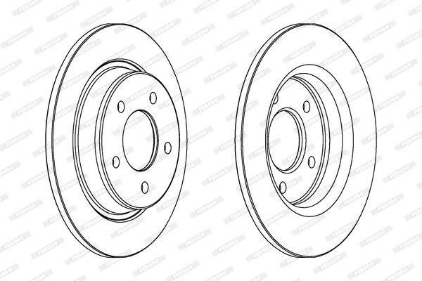Bremsscheibe Hinterachse Ferodo DDF1546 von Ferodo
