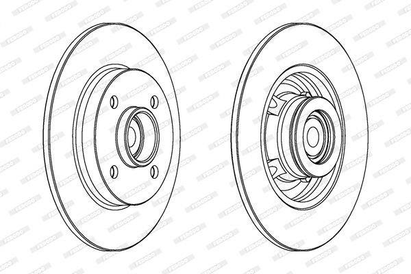 Bremsscheibe Hinterachse Ferodo DDF1561-1 von Ferodo