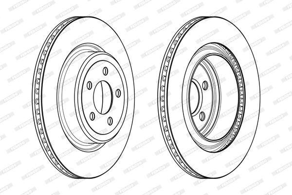 Bremsscheibe Hinterachse Ferodo DDF2066C-1 von Ferodo