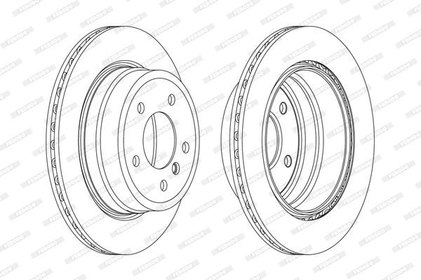 Bremsscheibe Hinterachse Ferodo DDF2198C-1 von Ferodo