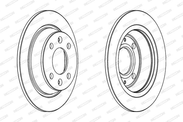 Bremsscheibe Hinterachse Ferodo DDF355 von Ferodo