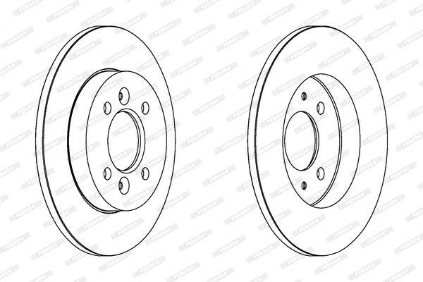 Bremsscheibe Hinterachse Ferodo DDF362 von Ferodo