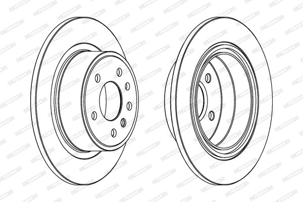 Bremsscheibe Hinterachse Ferodo DDF698C von Ferodo